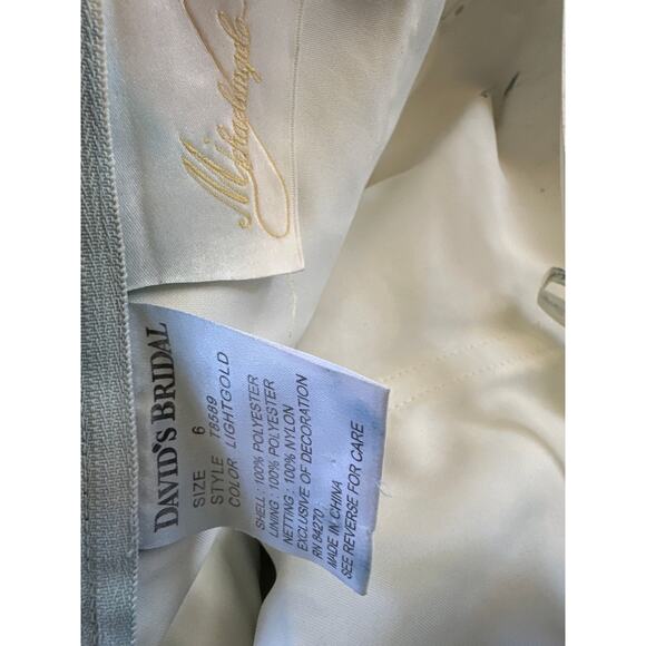 Hand-Painted One of a kind Strapless Beaded Sunset Ombre Gown -Art Couture Sz 6 - Picture 11 of 16